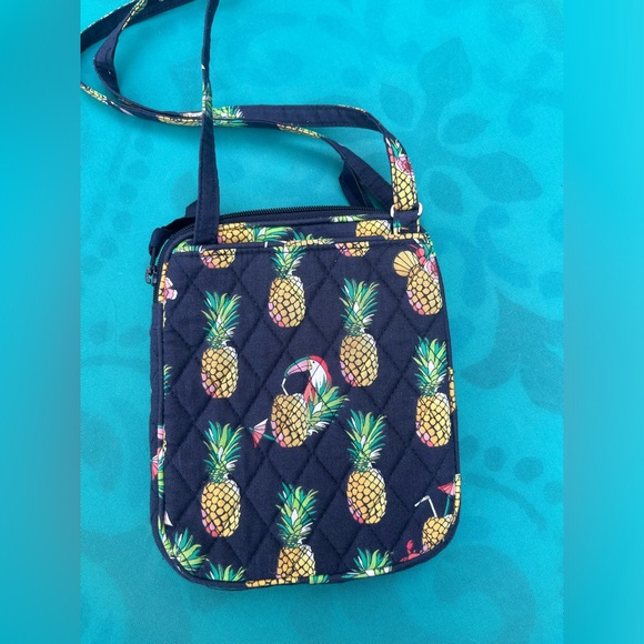 Vera Bradley Party Pineapples Mini Hipster Crossbody Bag and Change Purse - Picture 4 of 11